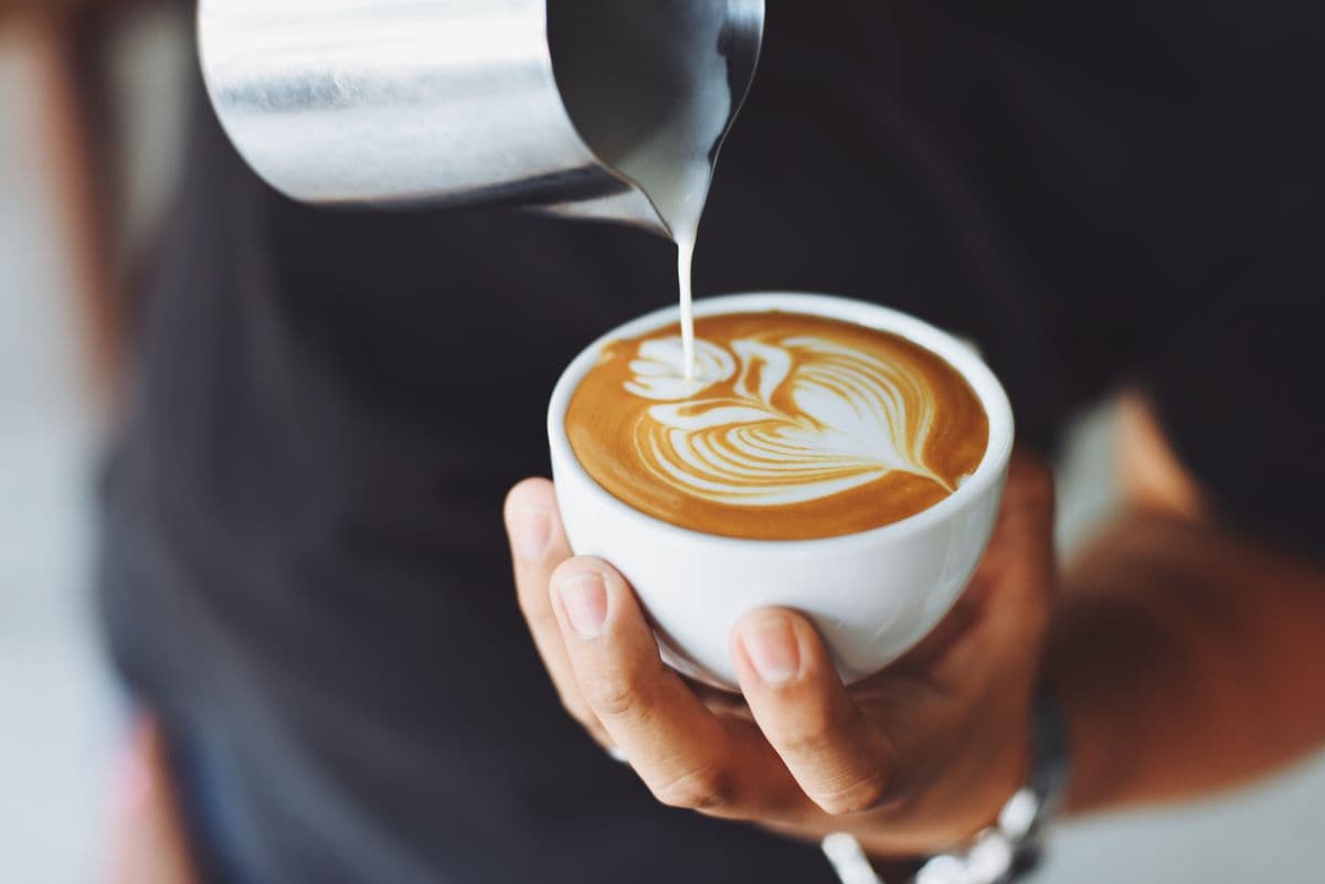 Kafe için kahve odaklı QR menü görseli
